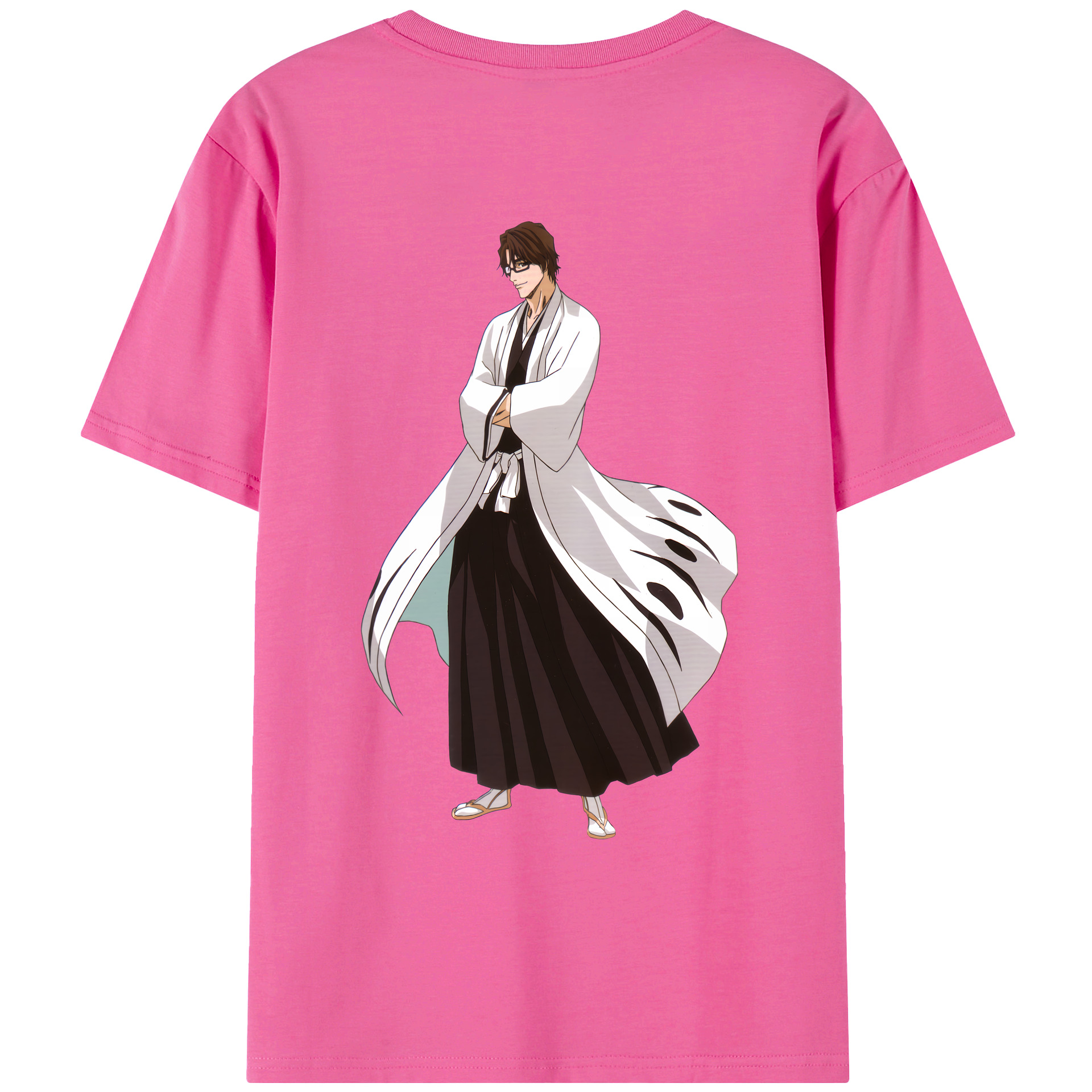 （画像用） ブリーチ 藍染 惣右介（あいぜん そうすけ） BLEACH Aizen Sousuke レディース半袖Tシャツ(バックプリント)